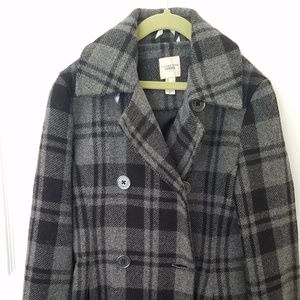 Plaid Wool Coat